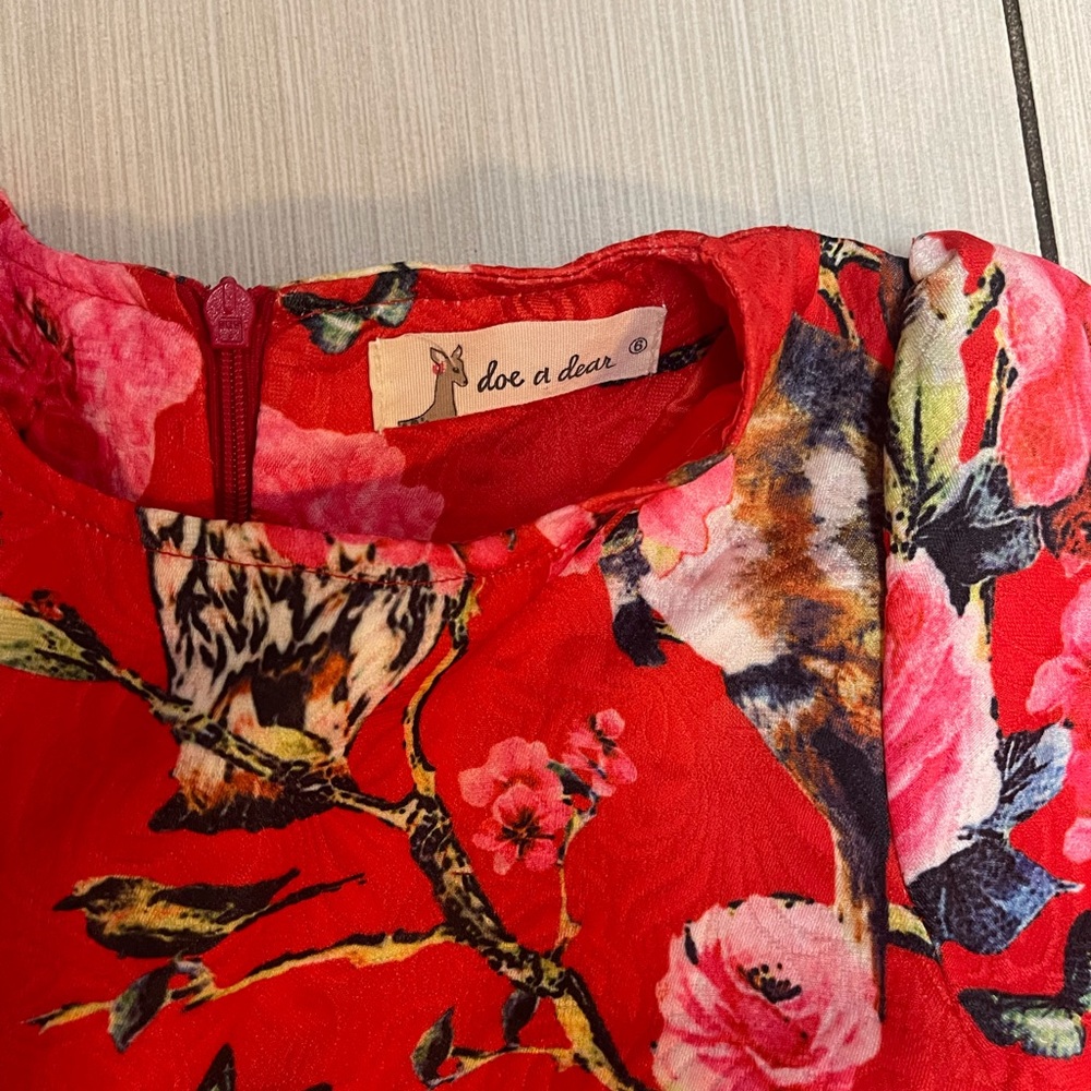 Red doe a dear kids girls dress